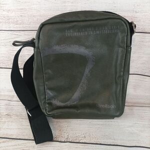 Strellson Crossbody Purse Black Gray Switzerland Leather